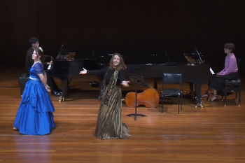 Storia di Melodia; Leah Bell as Maria Callas. Leah Bell portraying Maria Callas in Storia di Melodia.